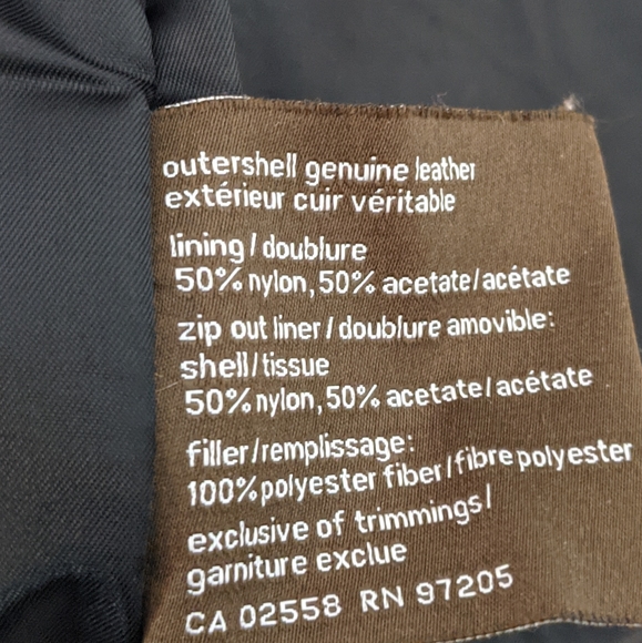 Danier long black leather jacket - Picture 8 of 8